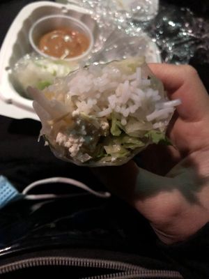 Yummy summer vegan roll  at The Rolling Spring Roll in Farmingdale