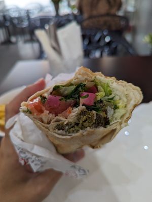 Falafel wrap at Balila in Oakleigh