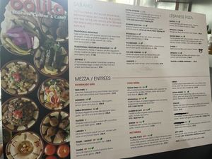Menu  at Balila in Oakleigh