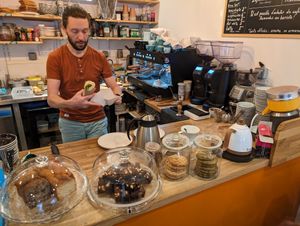 Some of the pastries available at Virgule in Toulouse