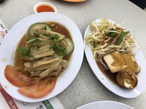 Chicken rice set  at K Tree 康妙素食馆 in Central Singapore
