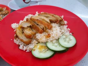 Lemon chicken rice $4 at K Tree 康妙素食馆 in Central Singapore