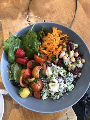 Salad selection at Sage Cafe in Lancaster