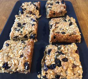 Homemade vegan flapjacks at Sage at Sage Cafe in Lancaster