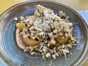 Mexican corn cakes at Wildseed in San Francisco