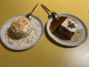 Tiramisu and cheesecake at Wildseed in San Francisco