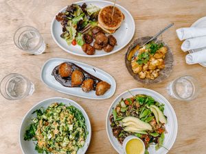 Breakfast sandwich
Breakfast scramble
Harvest bowl
Banana fritter at Wildseed in San Francisco