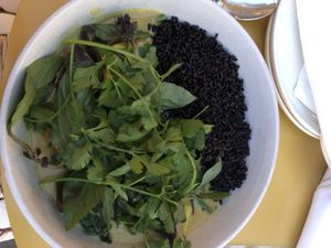 Spicy yellow curry  at Wildseed in San Francisco