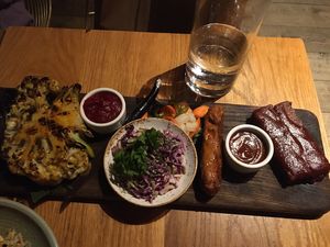 BBQ plate at Wildseed in San Francisco