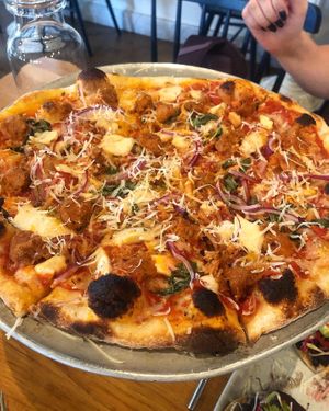 Spicy sausage pizza at Wildseed in San Francisco