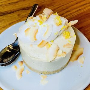 Vegan Meyer Lemon Cheesecake 💛  at Wildseed in San Francisco