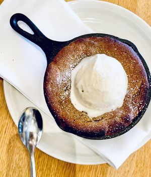 Cast Iron Chocolate Chip Cookie with Vanilla Gelato  at Wildseed in San Francisco