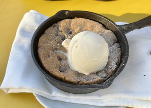 Chocolate Chip Cookie with Vanilla Gelato  at Wildseed in San Francisco