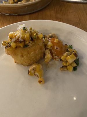 Corn cake  at Wildseed in San Francisco