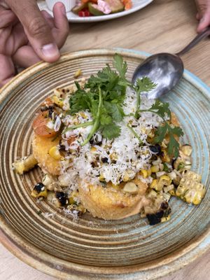 Mexican Corn Cakes (Favorite dish)  at Wildseed in San Francisco