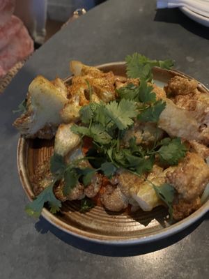 Curried cauliflower (great)  at Wildseed in San Francisco
