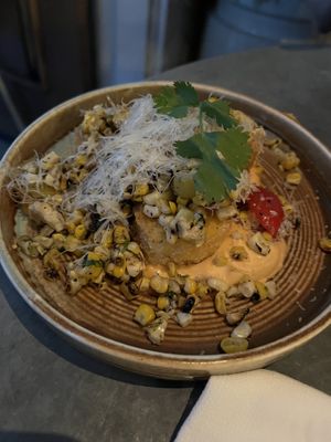 Mexican corn cakes (okay)  at Wildseed in San Francisco