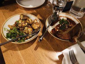 Cauliflower and “meatballs"  at Wildseed in San Francisco