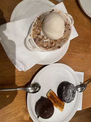 Chocolate cake and apple pie   at Wildseed in San Francisco