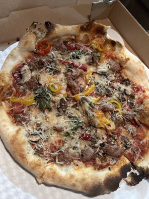 Sausage pizza… skimped on the sausage tbh   at Wildseed in San Francisco