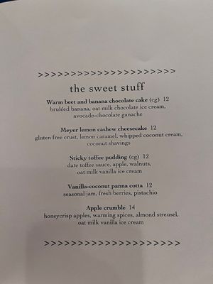 Desserts at Wildseed in San Francisco