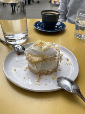 Meyer lemon cashew cheesecake. Yummy!  at Wildseed in San Francisco