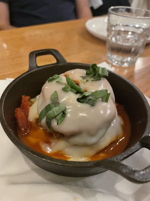 Eggplant Parmesan tastes just like what my grandmother used to makee  at Wildseed in San Francisco