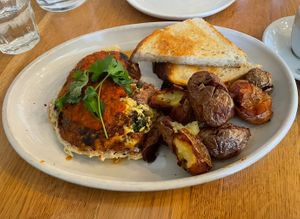 Spicy sausage omelette  at Wildseed in San Francisco
