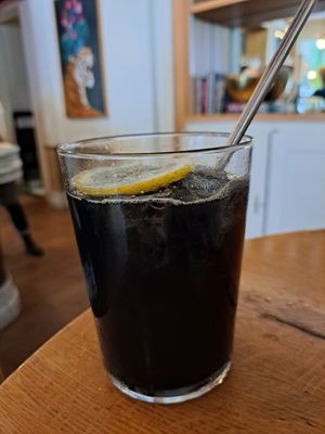 Charcoal lemonade at Wildseed in San Francisco