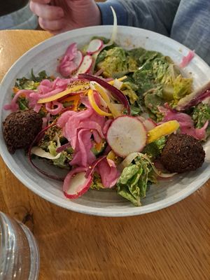 Salad with falafel at Wildseed in San Francisco
