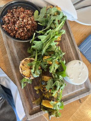 Peruvian Hodo Soy Tofu Skewer  at Wildseed in San Francisco