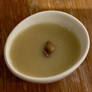Sample of soup  at Wildseed in San Francisco