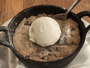 Chocolate chip cookie with vanilla ice cream   at Wildseed in San Francisco