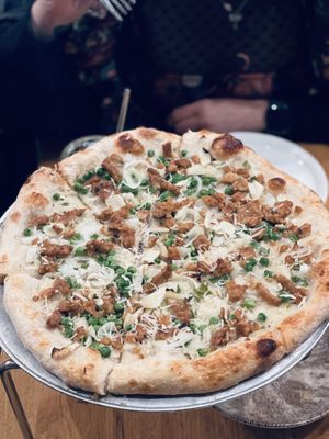 Carbonara pizzaa  at Wildseed in San Francisco