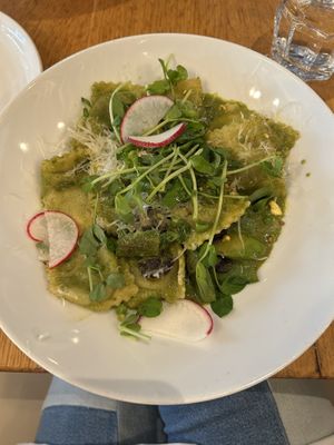 Pea Ravioli  at Wildseed in San Francisco