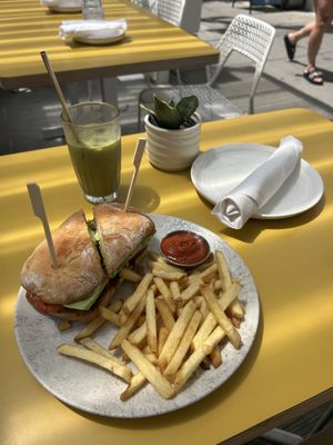 BLAT Sandwich with fries  at Wildseed in San Francisco