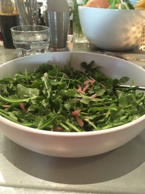 Arugula Salad with Truffled Cheese and Pears at Wildseed in San Francisco