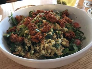 Green Scramble w/ soyrizo  at Wildseed in San Francisco