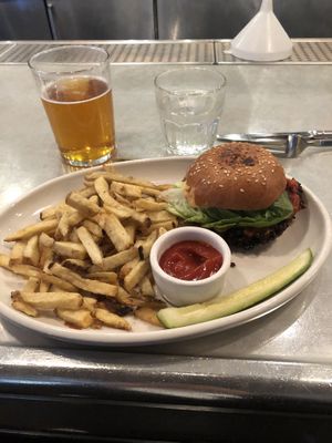 Wild seed burger at Wildseed in San Francisco