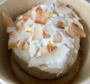 vegan lemon cheezecake (got it to go because i was too full to eat it after dinner) at Wildseed in San Francisco