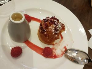 Clementine & pomegranate pudding at The Way Inn in Ballachulish