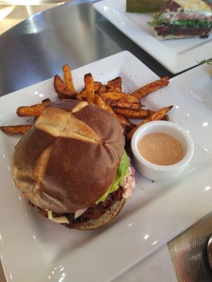 Barbecued jackfruit at Yello Vegan Cafe & Creative Arts Center in Fort Lauderdale