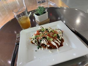 Something new at Yello!  Enchiladas at Yello Vegan Cafe & Creative Arts Center in Fort Lauderdale