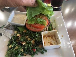 Yello Burger at Yello Vegan Cafe & Creative Arts Center in Fort Lauderdale