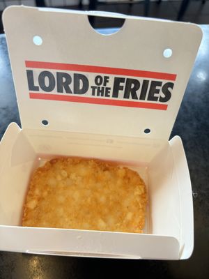 Hash brown   at Lord of the Fries in South Yarra