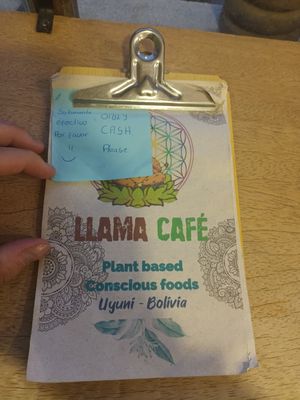  at Llama Cafe in Uyuni