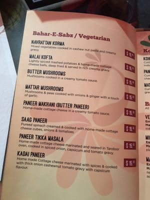 Mattar mushrooms can be made vegan and possibly others at Kohinoor Indian Cuisine in Auckland