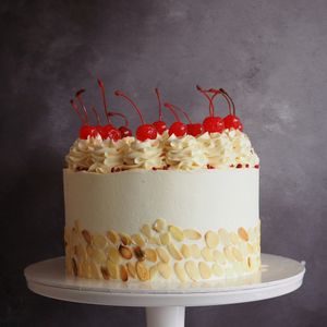 Cherry Bakewell Cake at Heirloom in Edlesborough