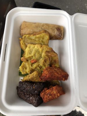 Tempeh at Vegan Night Market in Christchurch