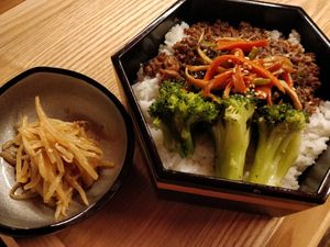Minced Pork rice at Fahua 法華素食 in Osaka